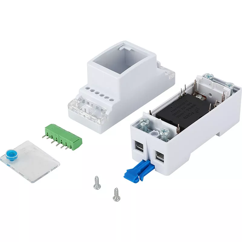 Egyfázisú 2P sín típusú felülről alulról kifelé reteszelő relé